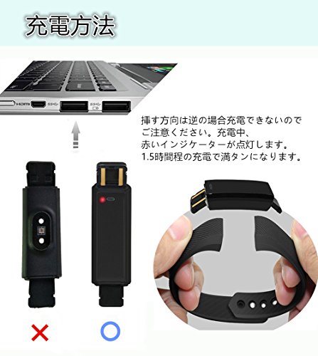kingda 活動量計 リストバンド 心拍計 スマートブレスレット 万歩計